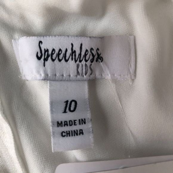 Speechless Kids Embellished Glitter Lace Bodice Dress Big Girls  Size 10 - Picture 4 of 12